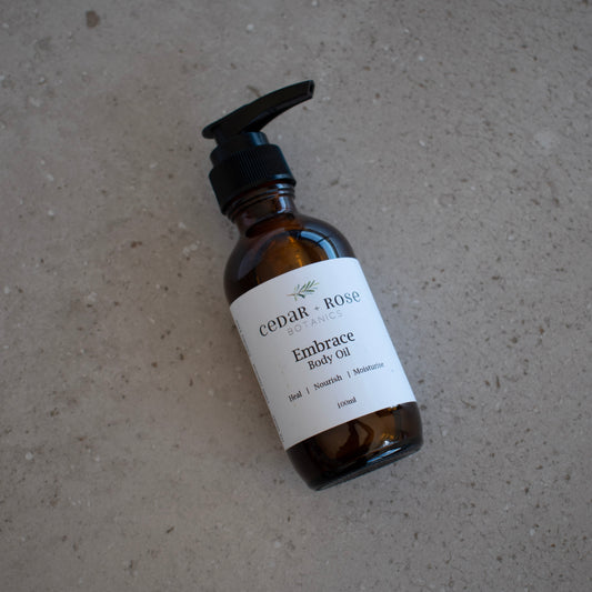 Cedar and Rose Botanics Embrace Body Oil, Organic Natural Body Oil, Made in NZ